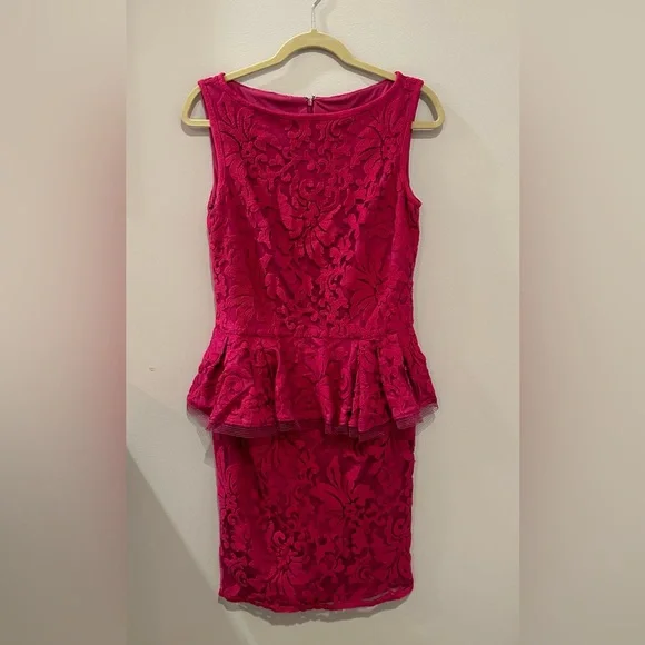 Tadashi Shoji | Dresses | Tadashi Shoji Peplum Lace Dress | Poshmark